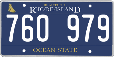 RI license plate 760979
