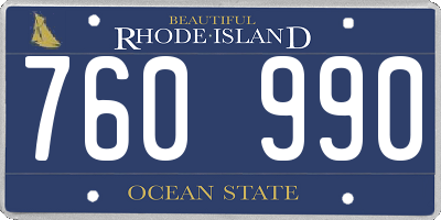 RI license plate 760990