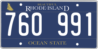 RI license plate 760991