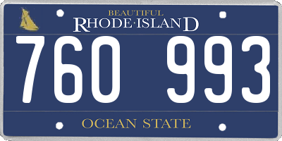 RI license plate 760993