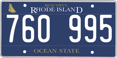 RI license plate 760995