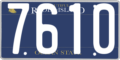 RI license plate 7610