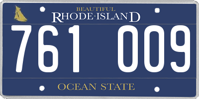 RI license plate 761009