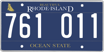 RI license plate 761011