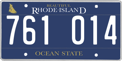RI license plate 761014