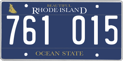 RI license plate 761015