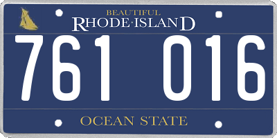 RI license plate 761016
