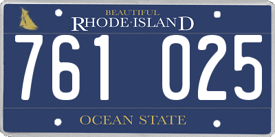 RI license plate 761025