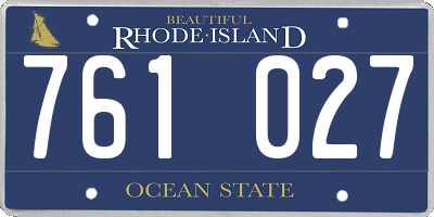 RI license plate 761027