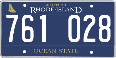 RI license plate 761028