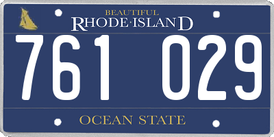 RI license plate 761029