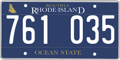 RI license plate 761035