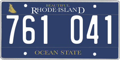 RI license plate 761041