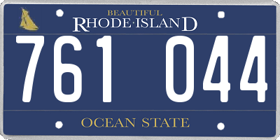 RI license plate 761044