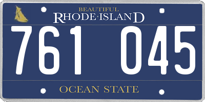 RI license plate 761045