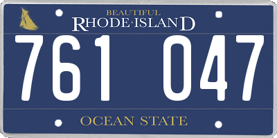 RI license plate 761047