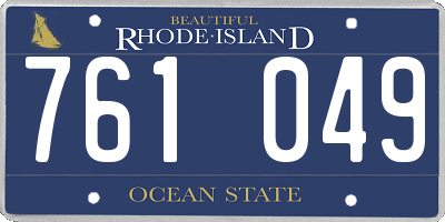 RI license plate 761049