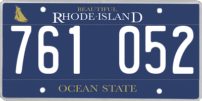 RI license plate 761052