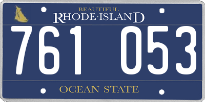 RI license plate 761053
