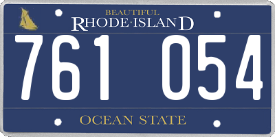 RI license plate 761054