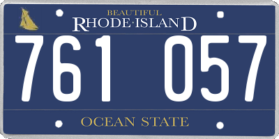 RI license plate 761057