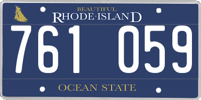 RI license plate 761059