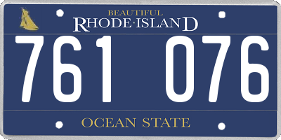 RI license plate 761076