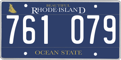 RI license plate 761079