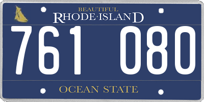 RI license plate 761080