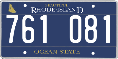 RI license plate 761081