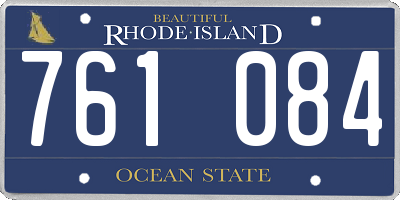 RI license plate 761084