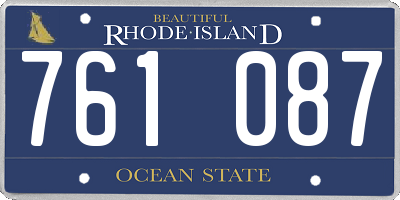RI license plate 761087
