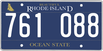 RI license plate 761088