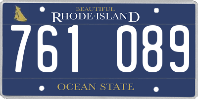 RI license plate 761089
