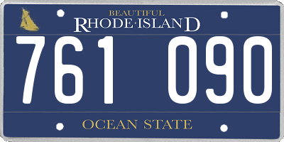 RI license plate 761090