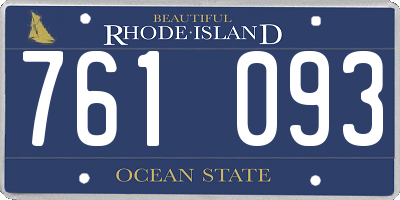 RI license plate 761093