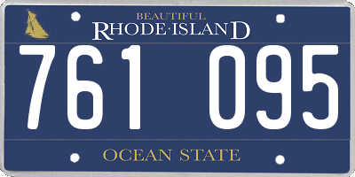 RI license plate 761095