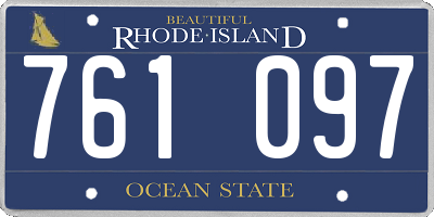 RI license plate 761097