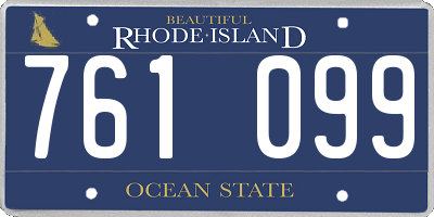 RI license plate 761099