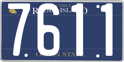 RI license plate 7611