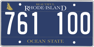 RI license plate 761100