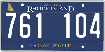 RI license plate 761104