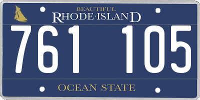 RI license plate 761105