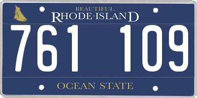 RI license plate 761109