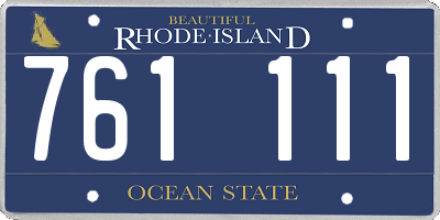 RI license plate 761111
