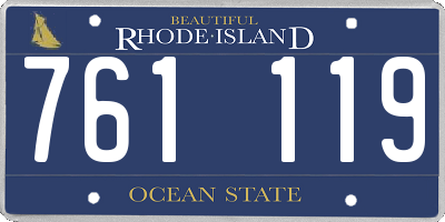 RI license plate 761119