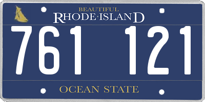 RI license plate 761121