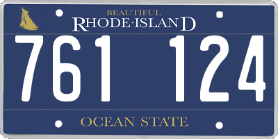 RI license plate 761124