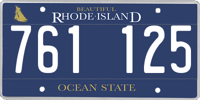 RI license plate 761125