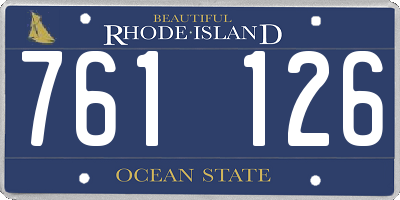RI license plate 761126